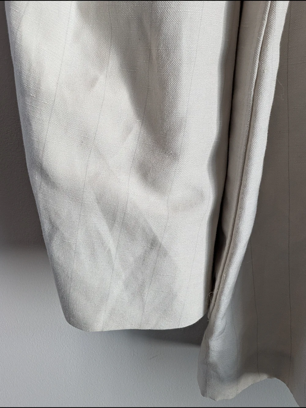 Claiborne Luxe Sport Coat Blazer Mens 40R Silk Linen Beige Striped Venetian NWT